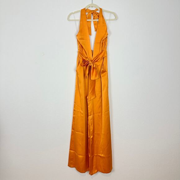 NWT Nookie Utopia Halter Jumpsuit in Mango Size Small - Picture 2 of 5